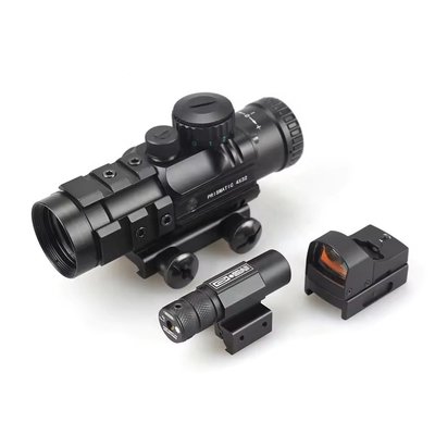 155mm 길이 프리즘 스코프 사냥 4x32 레드 레이저와 미니 레드 닷