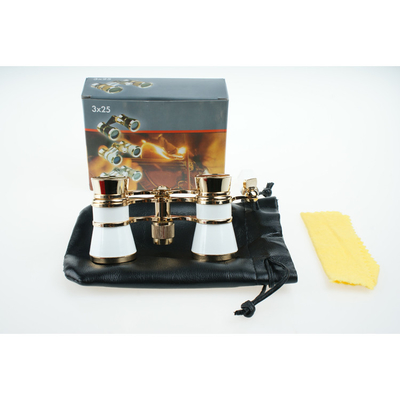 금속 빈티지 망원경 오페라용 고대 망원경 3x25 출구 학생 8.3mm