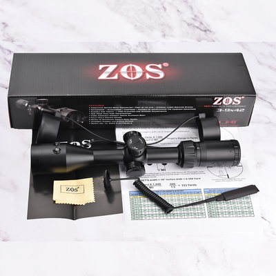 광학 스코프 필수 ZOS 3-9x42 R6 빨간색 조명과 함께 첫 번째 초점 평면 스코프