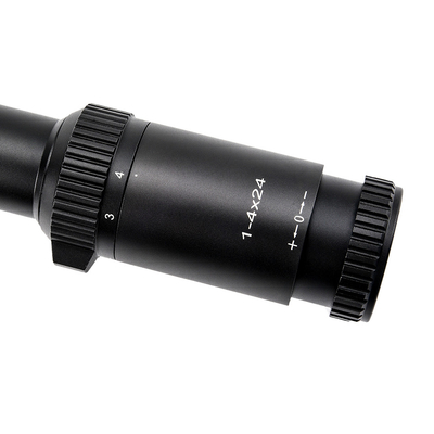 1-4x24 조명 전술 30mm Tube Glass Reticle Scope 최대 출력 전력 0