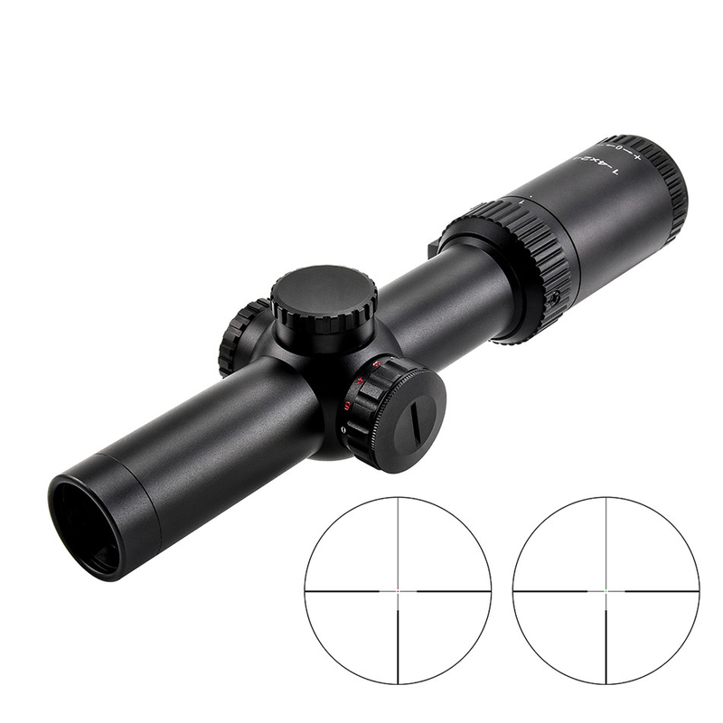 1-4x24 조명 전술 30mm Tube Glass Reticle Scope 최대 출력 전력 0